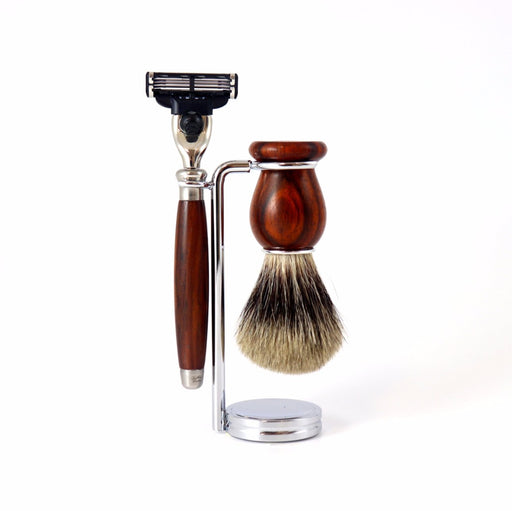 Gentleman Barbier Set de Rasage Mach3® en Cocobolo - POMGO