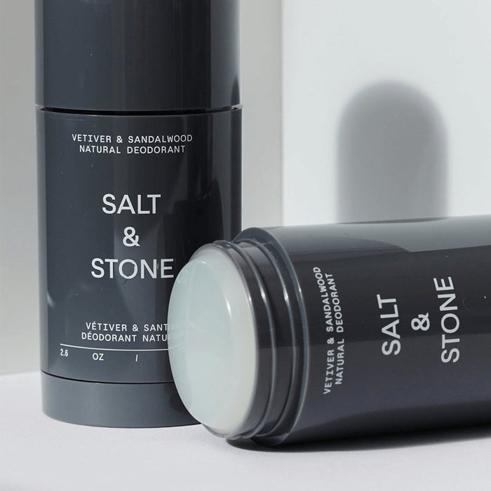 Salt & Stone Déodorant Naturel Gel - Peaux Sensibles (Vétiver & Santal) - POMGO
